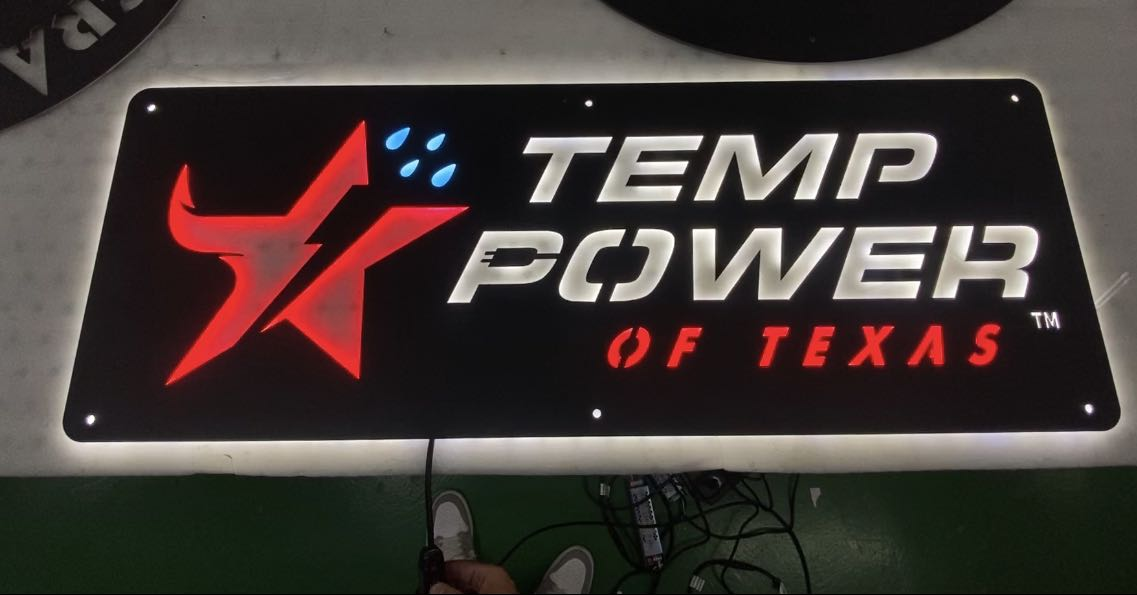 temp power of texas personal services custom metal signs