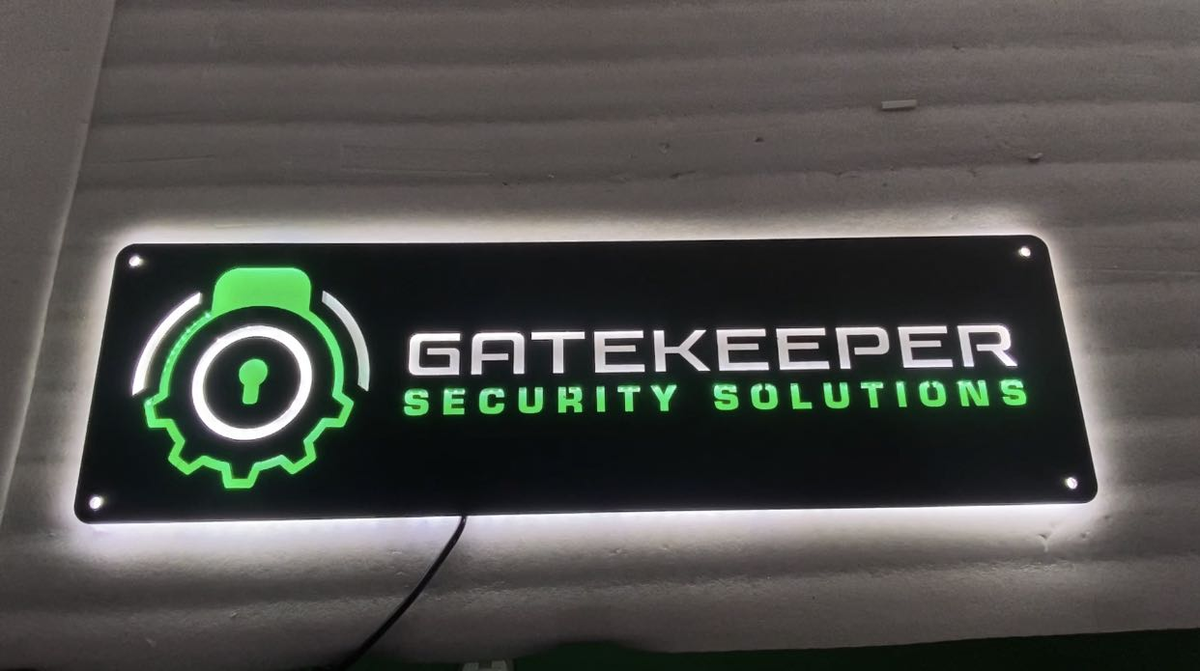 Afcultures custom signs for Gatekeeper Security Solutions – AFCultures