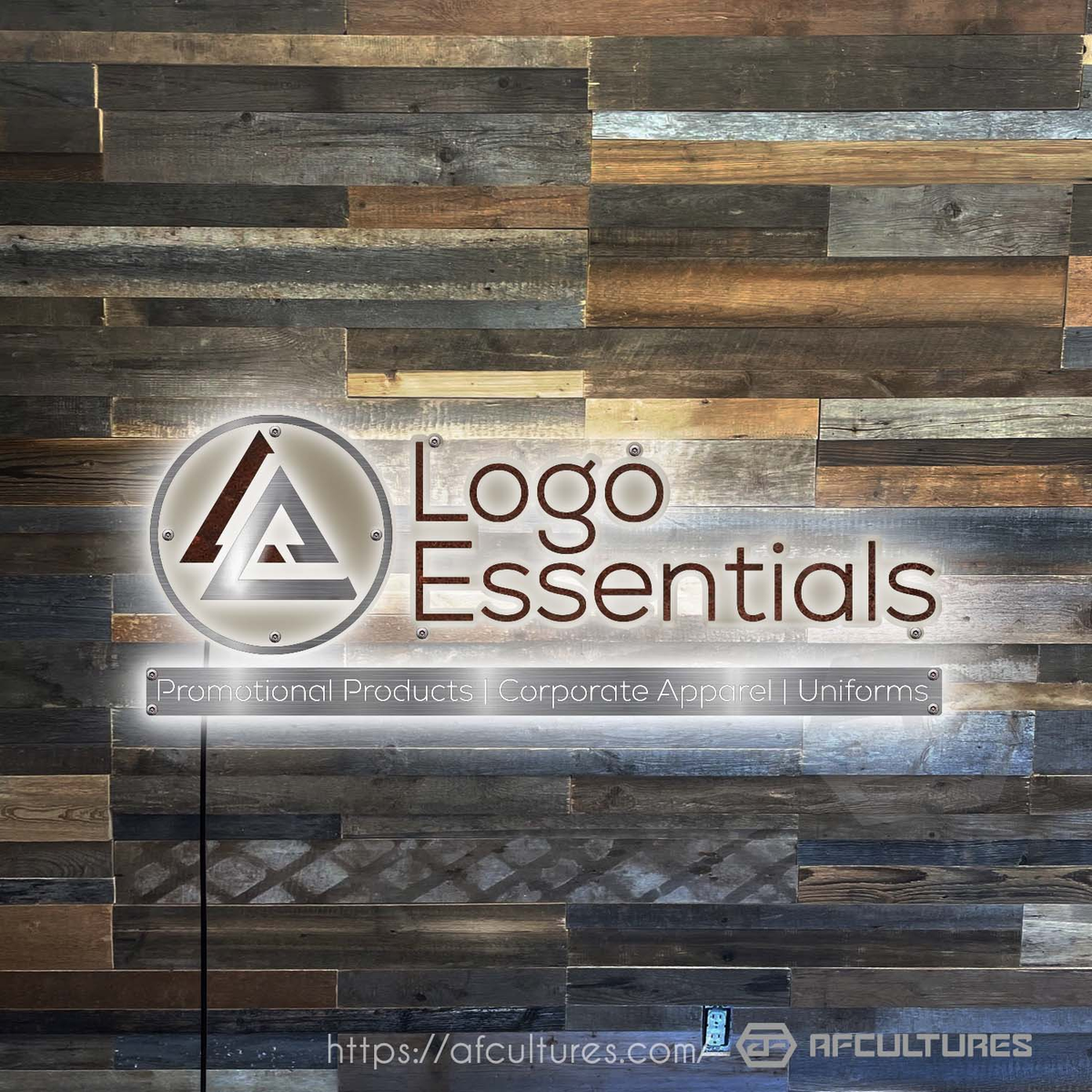 Signefo Logo Afcultures custom sign for Logo Essentials LLC – AFCultures