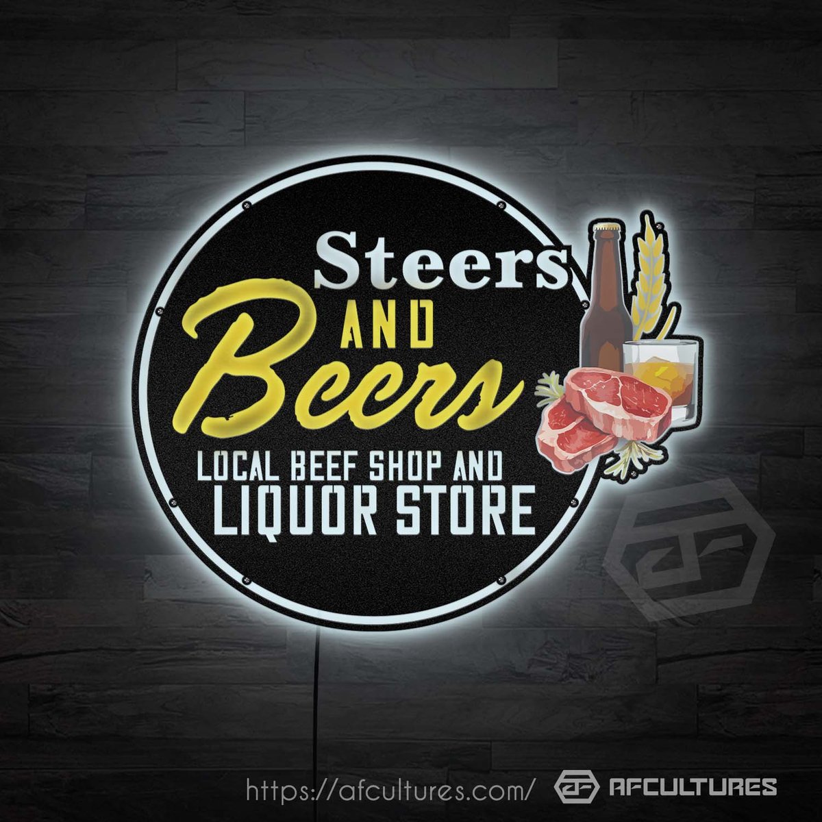 warner beef genetics retail metal signs display