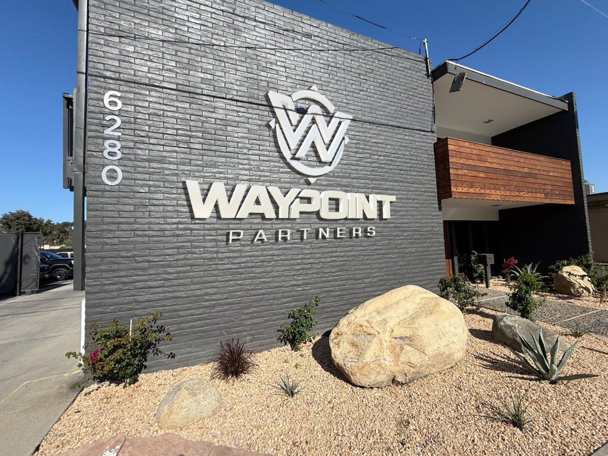 waypoint partners real estate 3d signage display