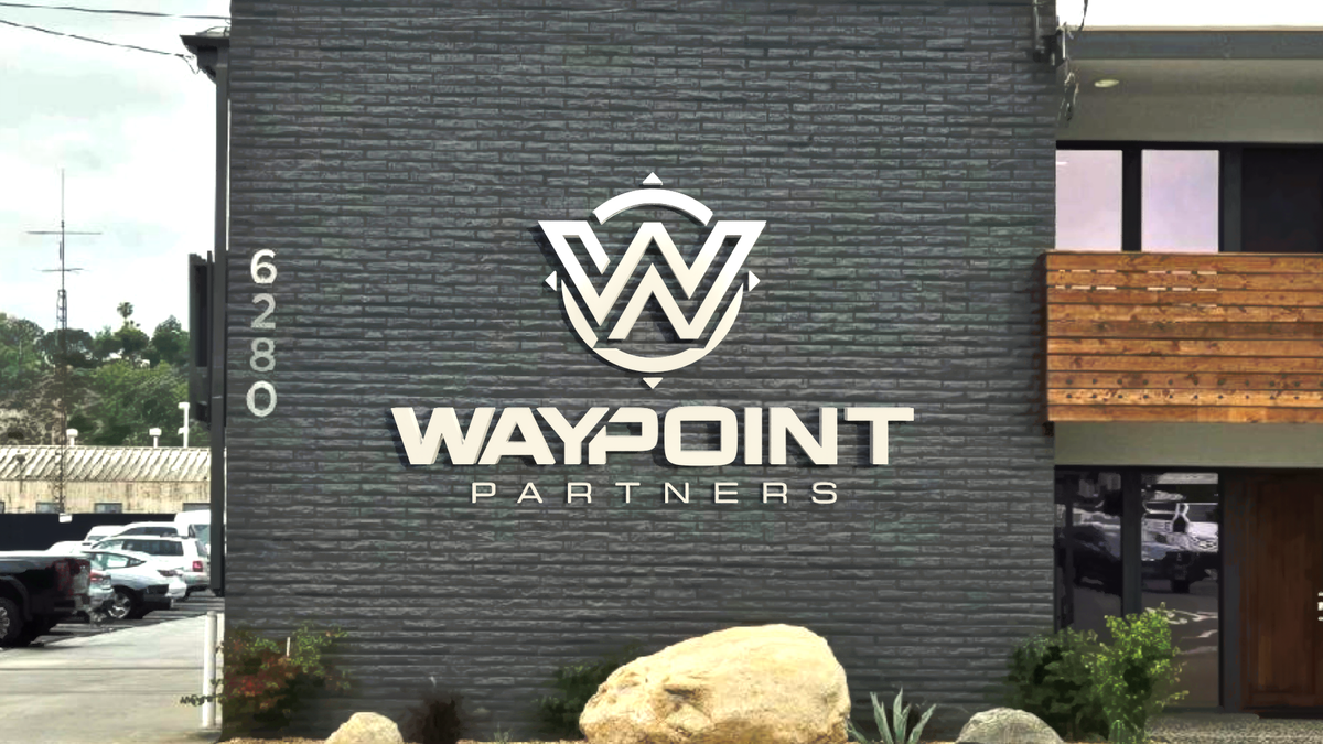 waypoint partners real estate 3d signs exterior building signage
