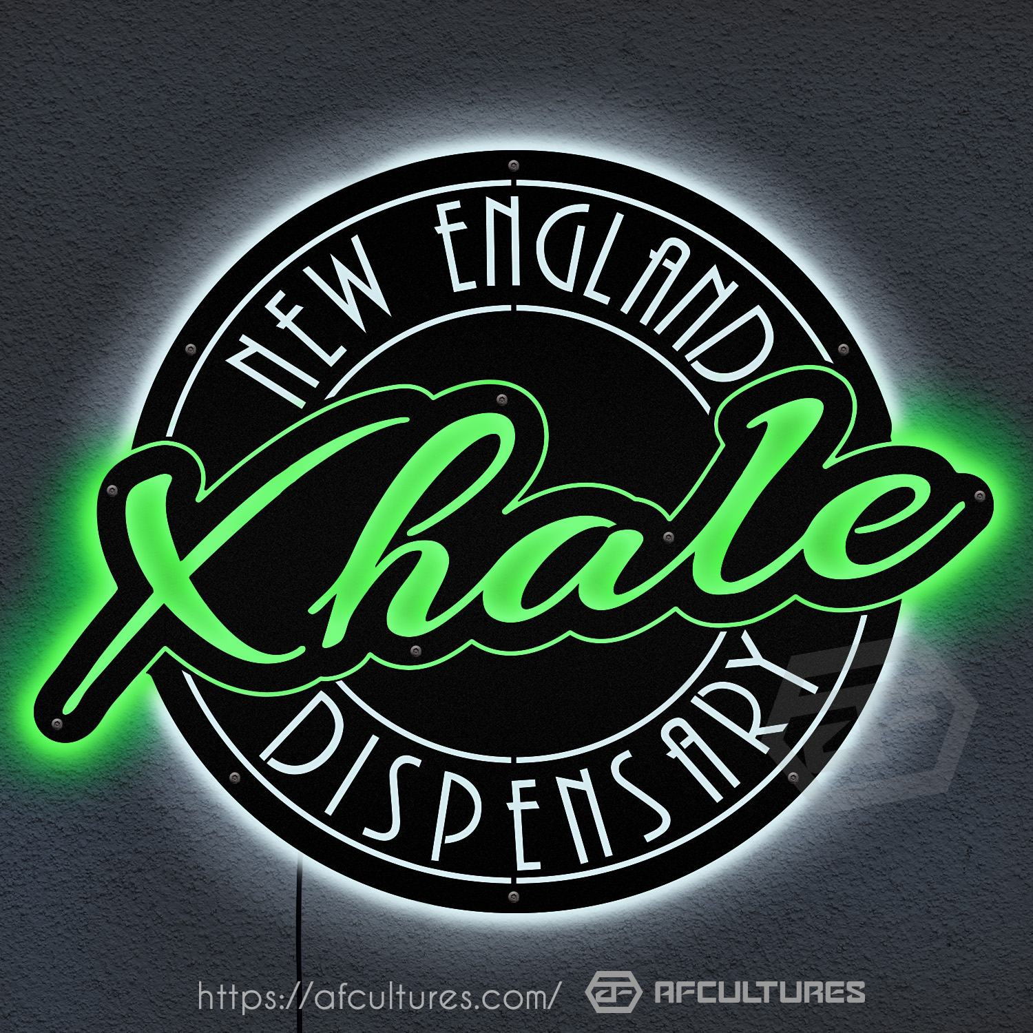 xhale new england retail metal signs display