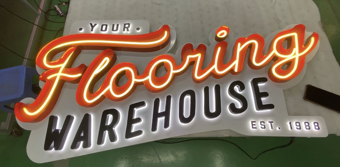 3d retail signage for your flooring warehouse store location