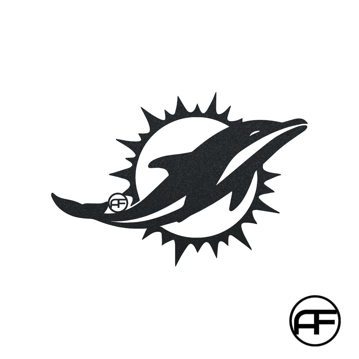 IMPERIAL Miami Dolphins Team Logo 24 in. Wrought Iron Decorative