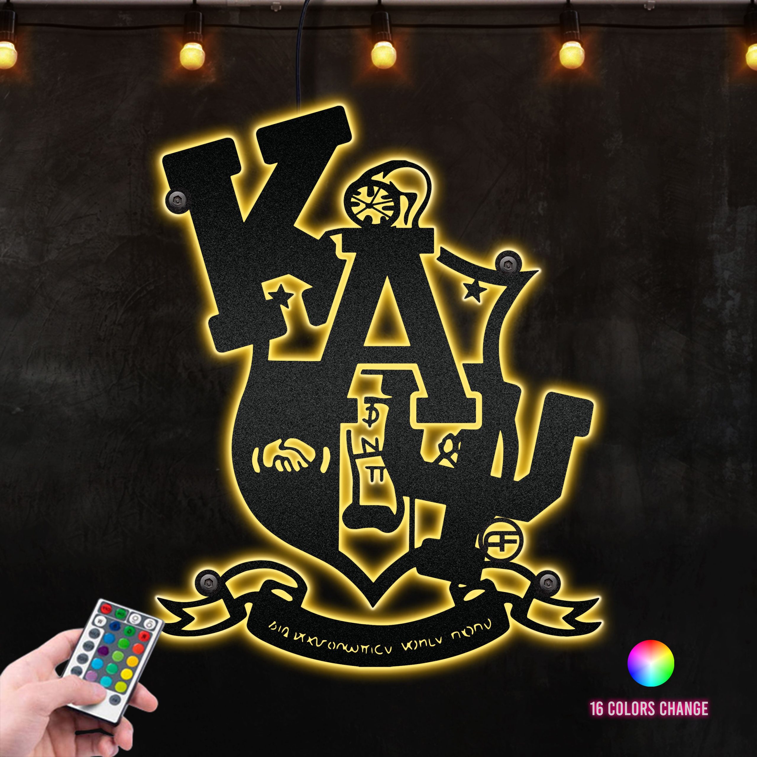 guiden klamre sig lån Kappa Alpha Psi Art Metal Wall Art RGB Led light backlit - Afcultures Metal  Wall Art - Custom Neon Signs