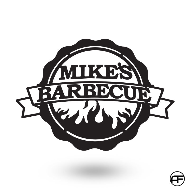 Personalized Flame Camping BBQ Grill Metal Wall Art - Afcultures ...