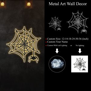 Spider Metal Sign 