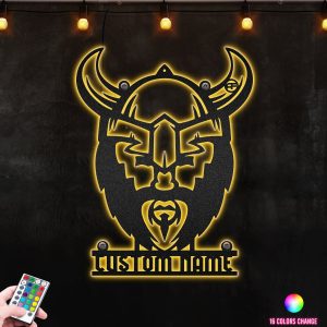 Creed åbning Luksus Viking's Head Metal Wall Art RGB Led light backlit - Afcultures Metal Wall  Art - Custom Neon Signs