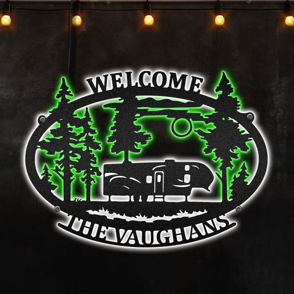 camping neon sign