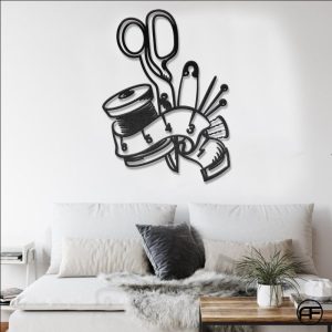 World's Largest Metal Sewing Scissors Wall Decor