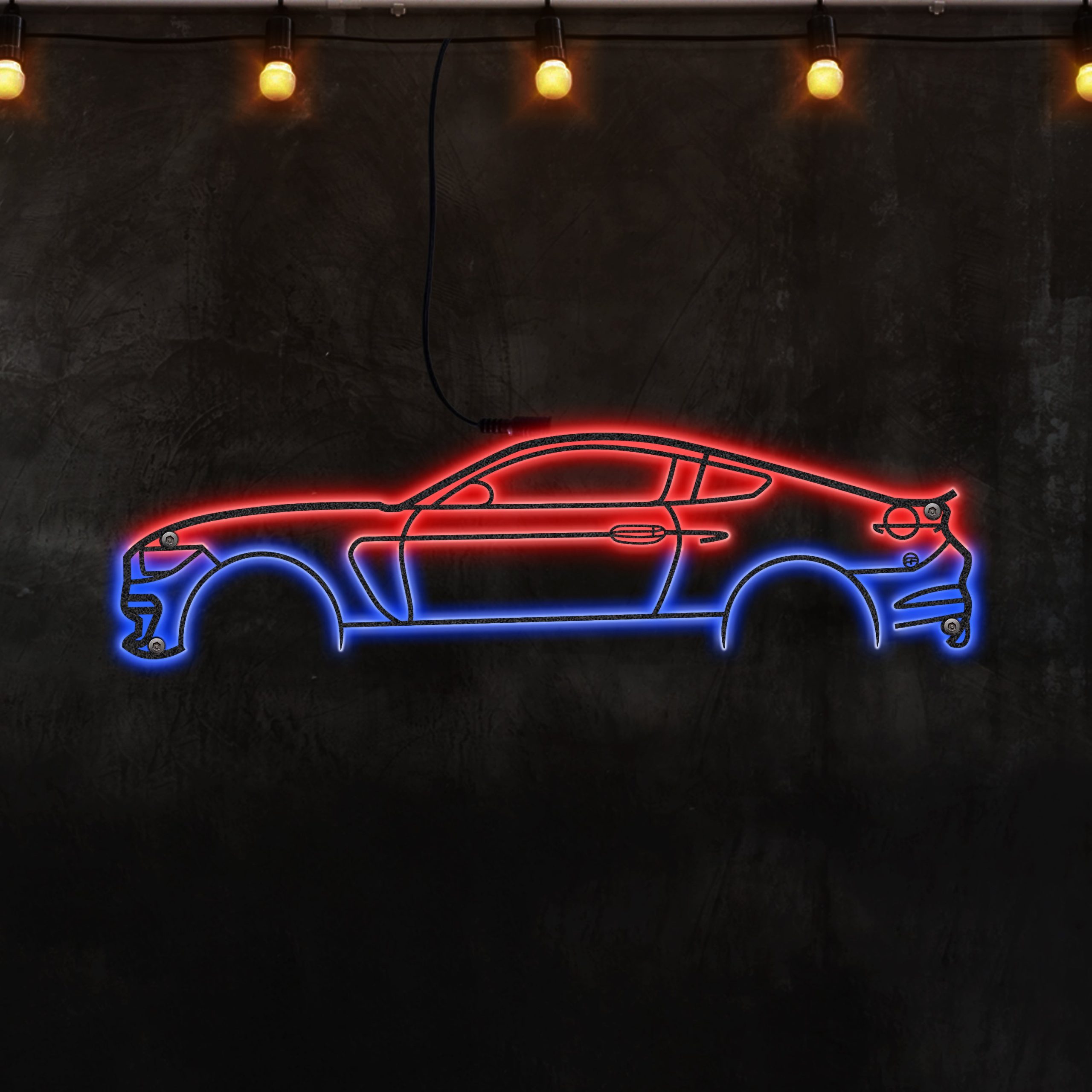 Mustang Shelby GT350 Metal Line Art Dual-Toned LED Backlit