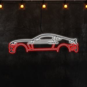 Mustang Shelby GT350 Metal Line Art Dual-Toned LED Backlit - Afcultures-  Signage Making Company