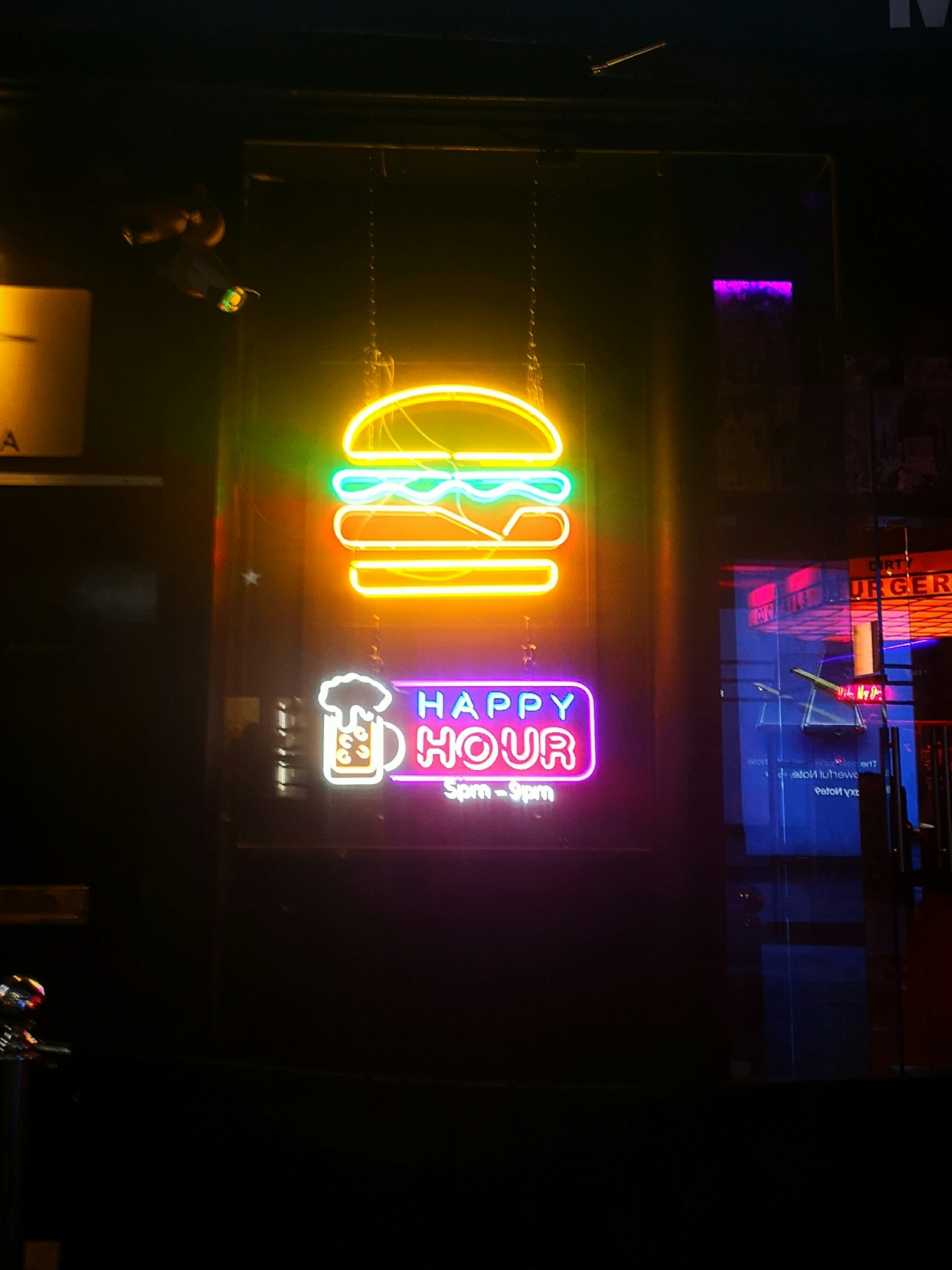 Afcultures Happy Hour neon sign